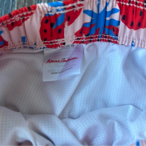 Hanna Andersson Strawberry swim shorts Size 140(10) - Picture 2 of 2